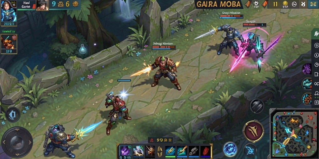 Screenshot 99RP menampilkan aksi seru dalam pertarungan tim.