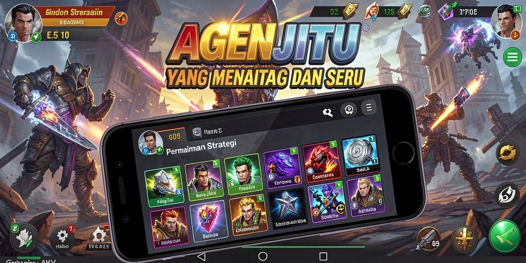 Tangkapan layar AGENJITU yang menampilkan aksi strategi yang intens.