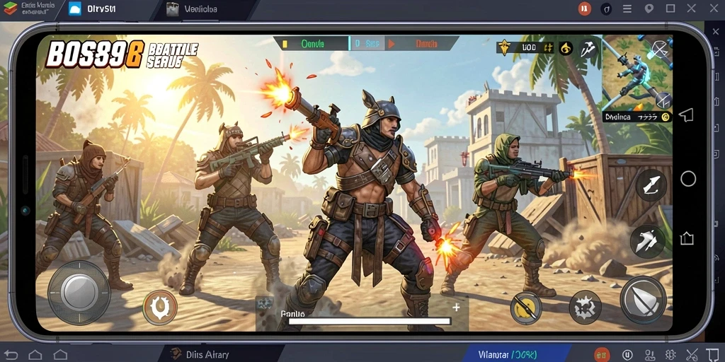 Gameplay Battle Royale yang intens dan seru di BOS898.