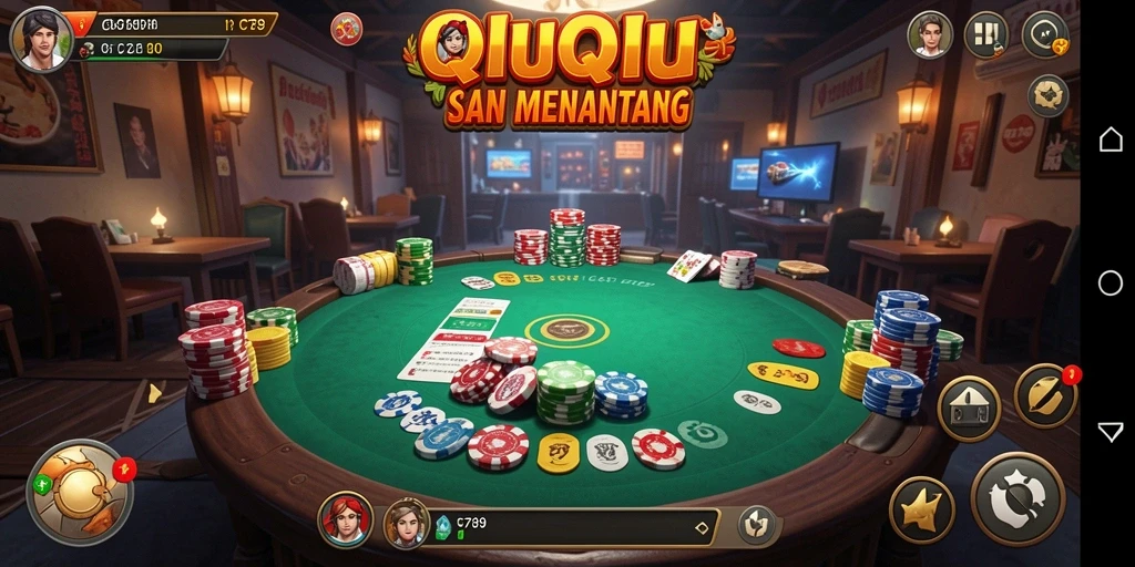Tampilan gameplay seru bermain QiuQiu di C789.