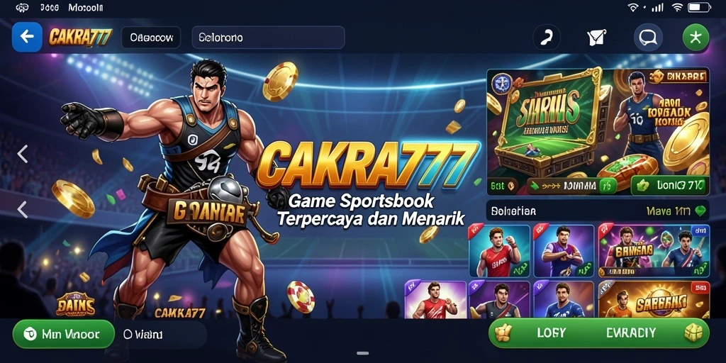 Screenshot utama CAKRA777 menampilkan antarmuka taruhan yang menarik.