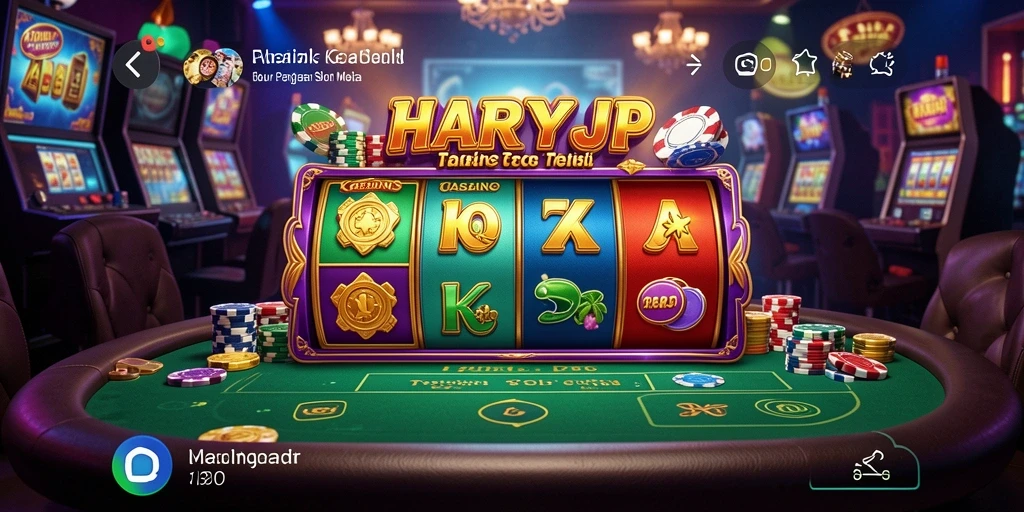 Tampilan utama gameplay HARAPJP dengan tema kasino yang menarik dan interaktif.