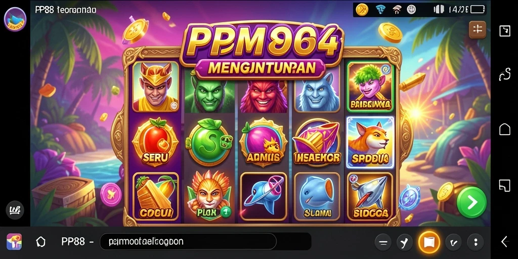 Tangkapan layar permainan Slot PP88 yang penuh warna.