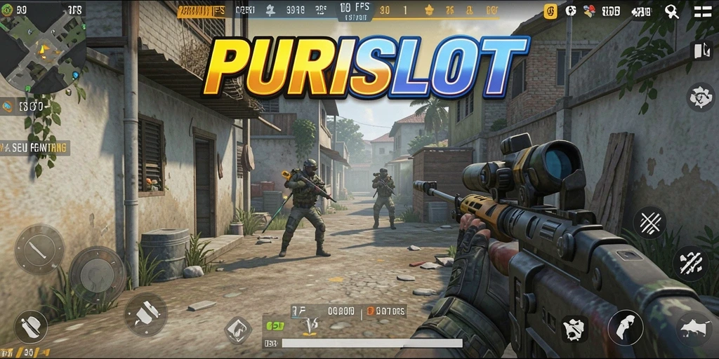 Tangkapan layar gameplay PURISLOT yang penuh aksi dan mendebarkan.