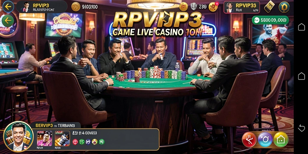 Tampilan gameplay Live Casino RPVIP3 yang menarik dan mendebarkan.