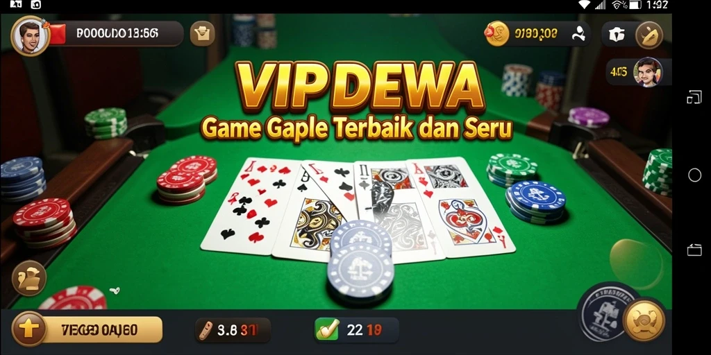 Screenshot menampilkan gameplay seru Gaple di VIPDEWA.
