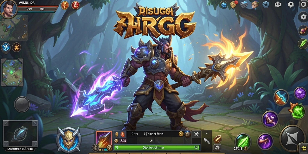 Screenshot gameplay WISNU123 menampilkan aksi pertarungan yang mendebarkan.